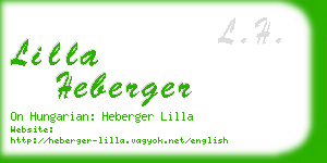 lilla heberger business card